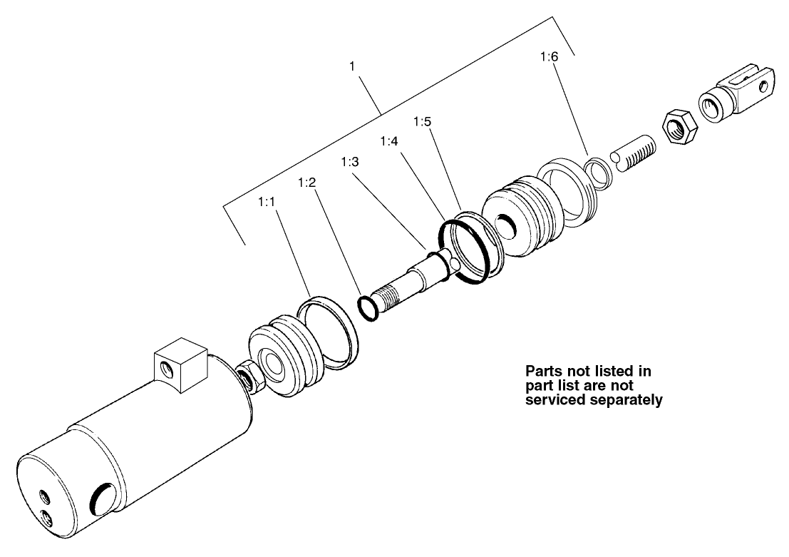 Hydraulic Cylinder Assembly No. 105-3822