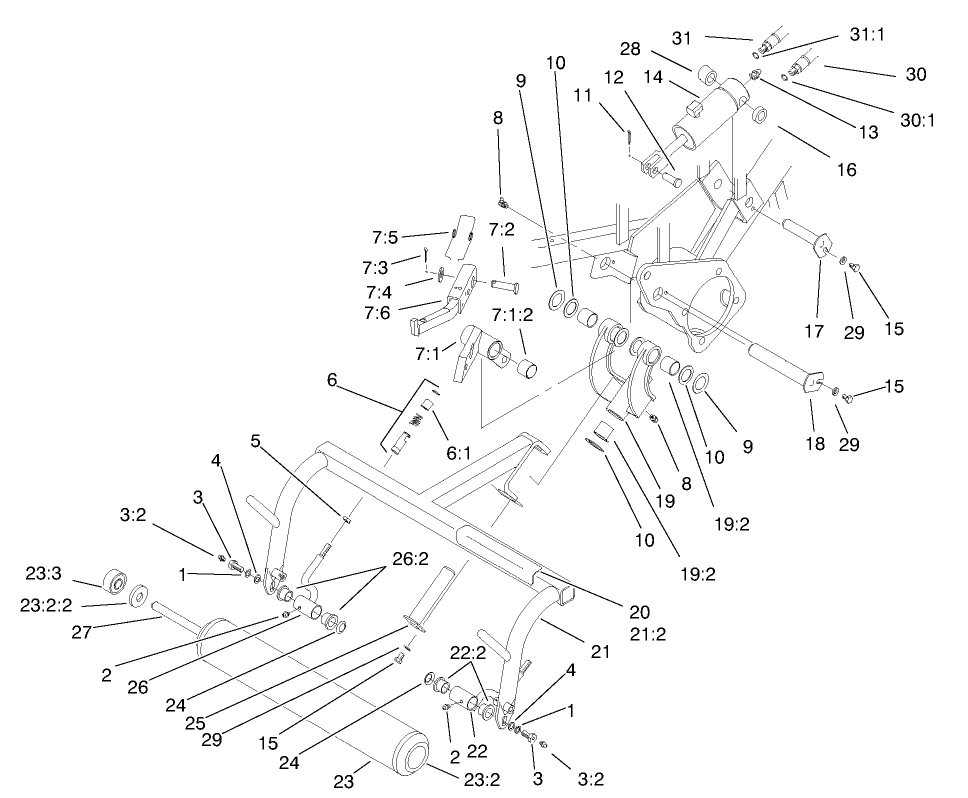 Left Hand Pull Frame Assembly