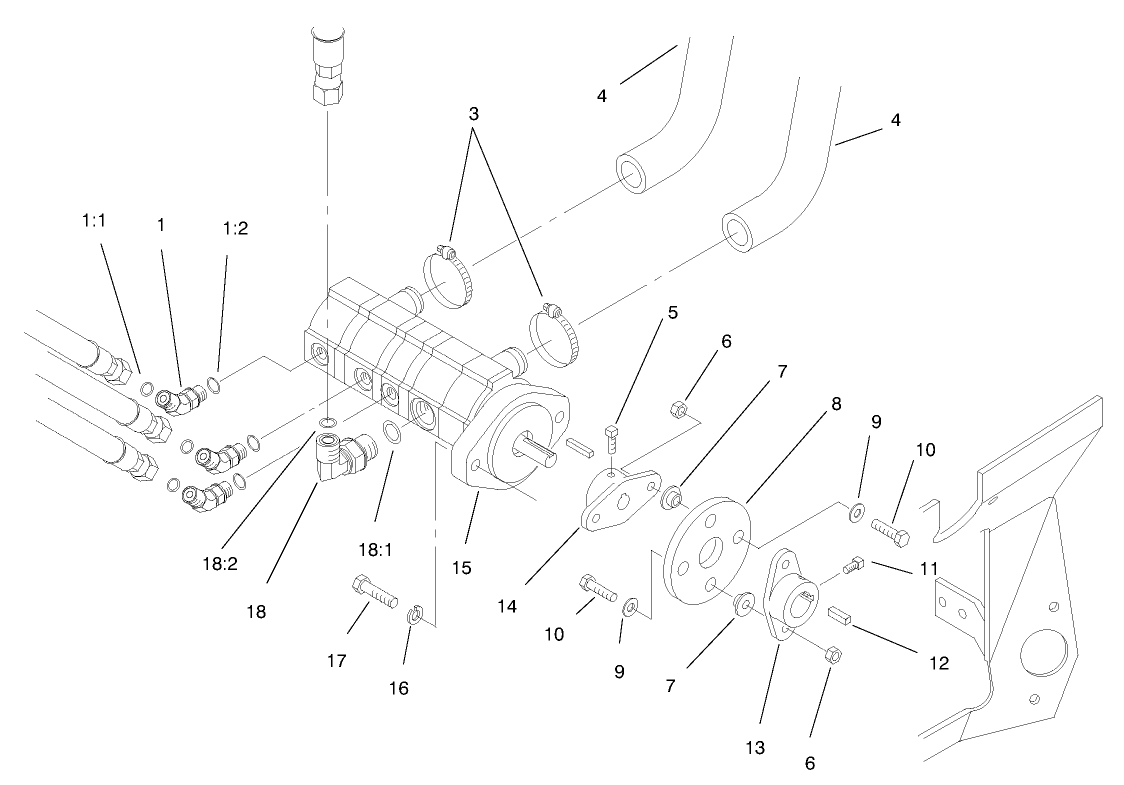 Hydraulic Pump Installation Assembly