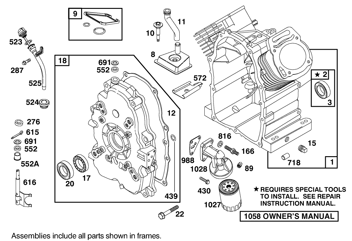 Cylinder Assembly Briggs and Stratton Model 303447-1408-E1