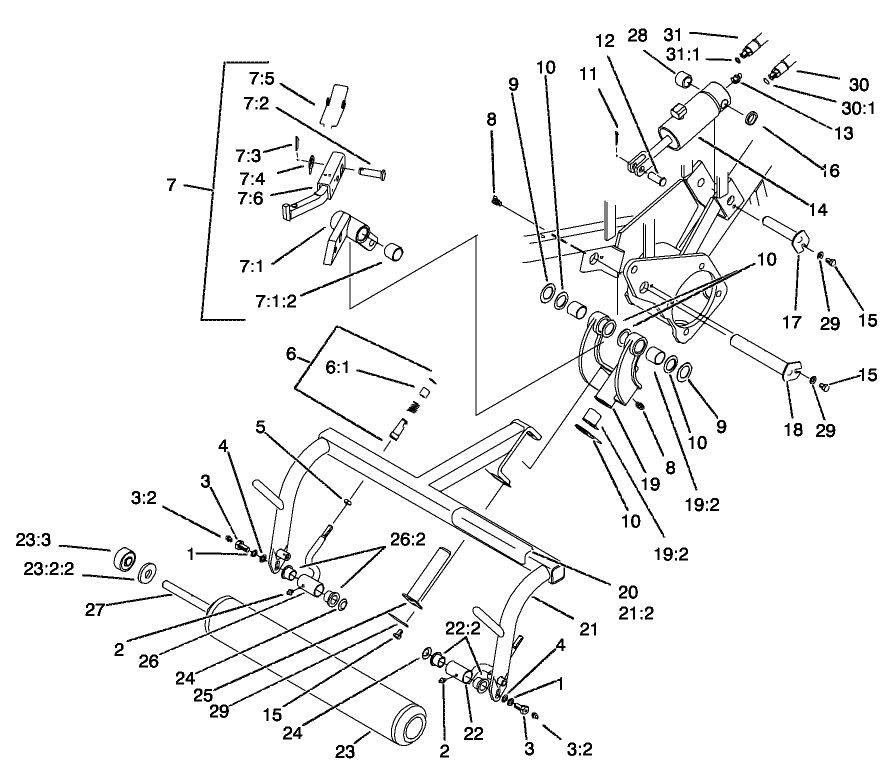 Left Hand Pull Frame Assembly