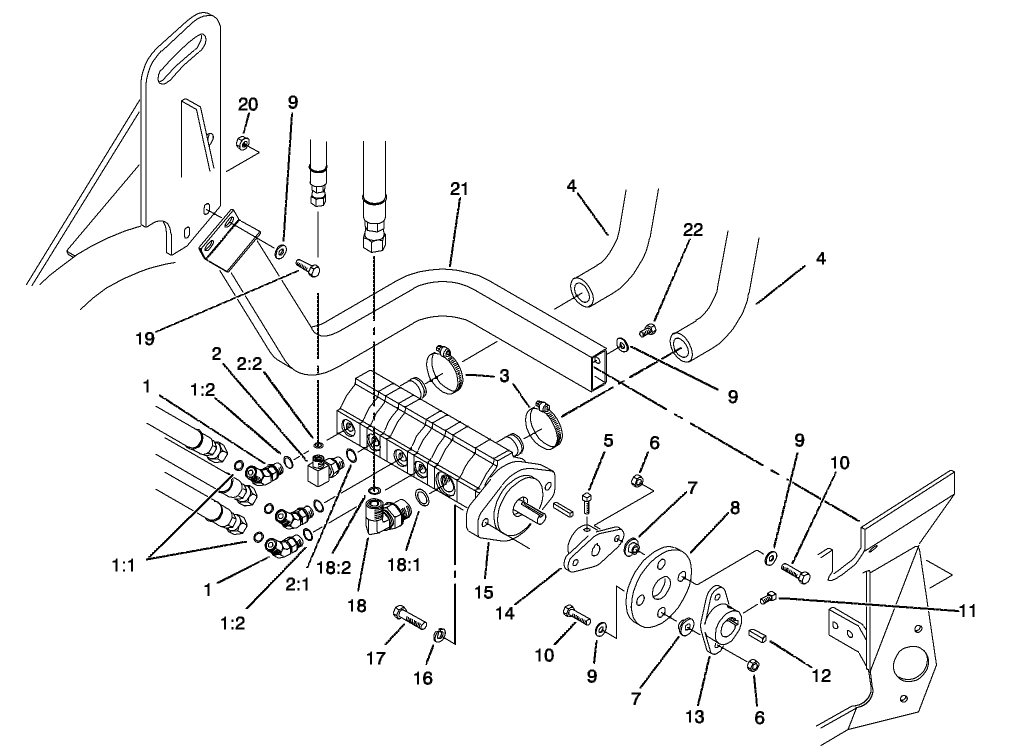 Hydraulic Pump Installation Assembly