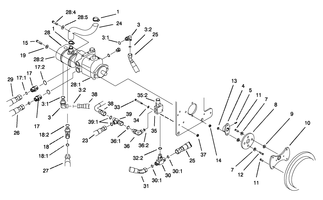 Hydrostat and Gear Pump Drive Assembly
