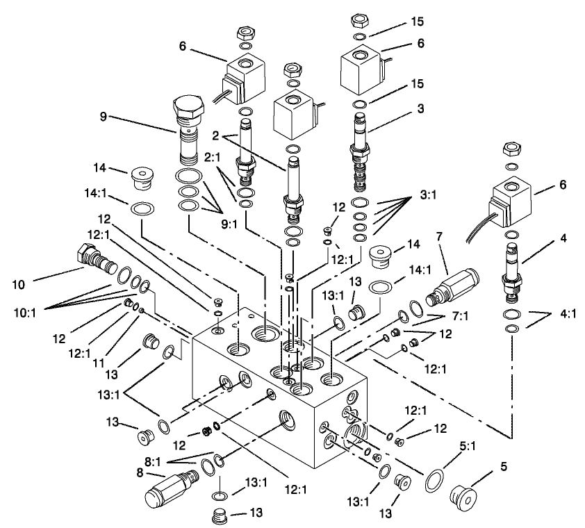 Basic Mow/Lift Manifold Assembly No. 93-2240
