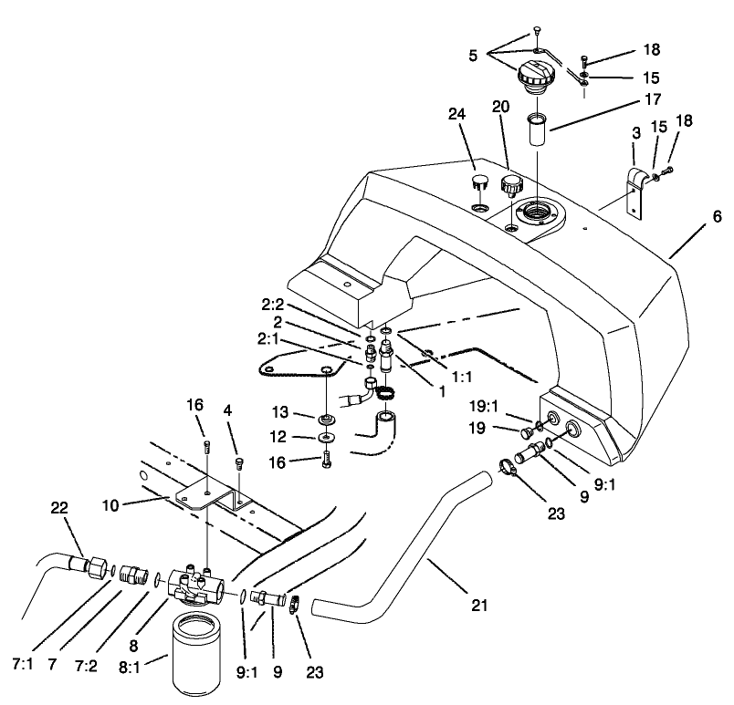 Hydraulic Tank and Filter Assembly