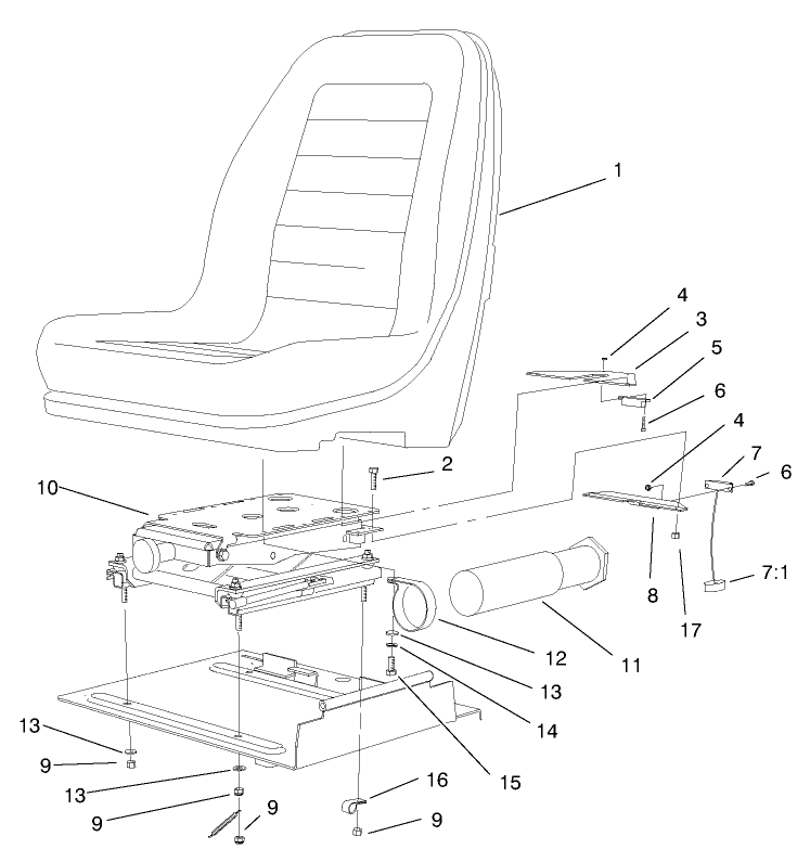 Seat and Suspension Assembly