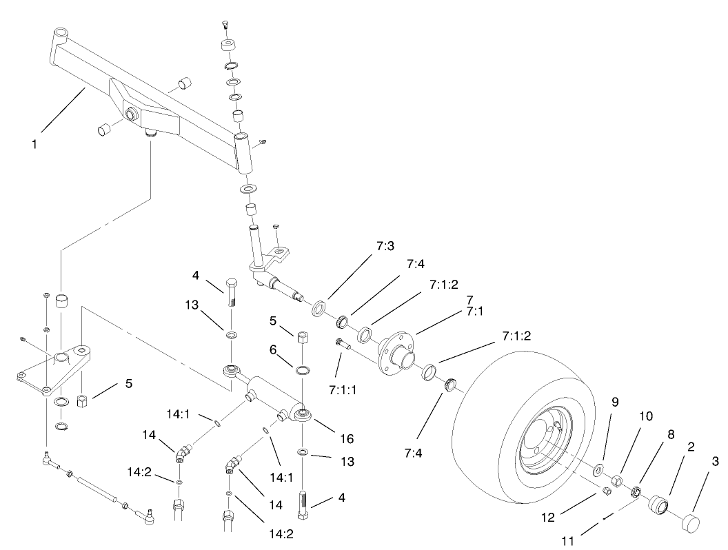 2 Wheel Drive Axle Assembly