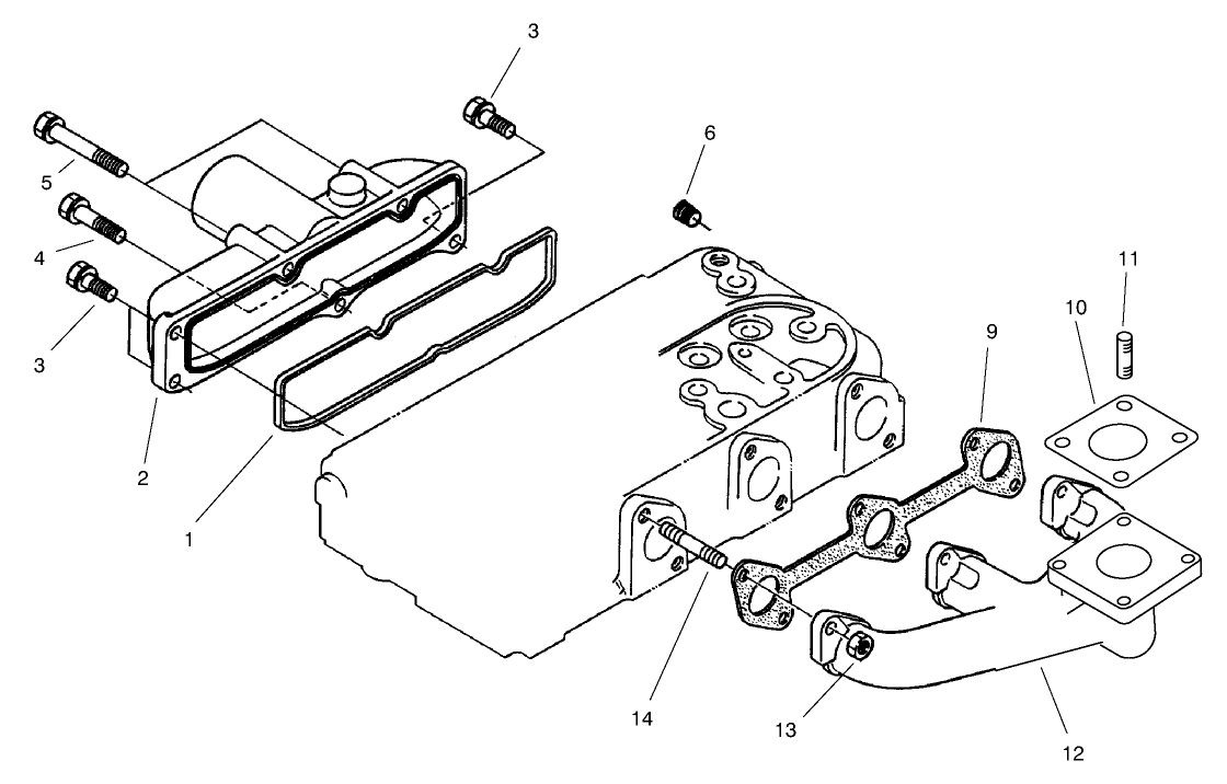 Exhaust Manifold and Gasket Assembly