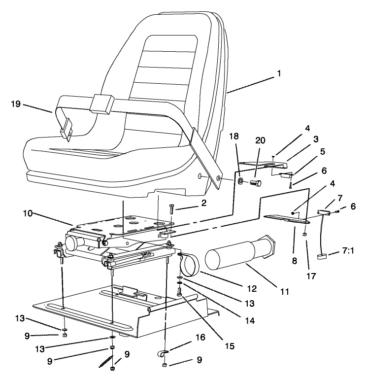 Seat and Suspension Assembly