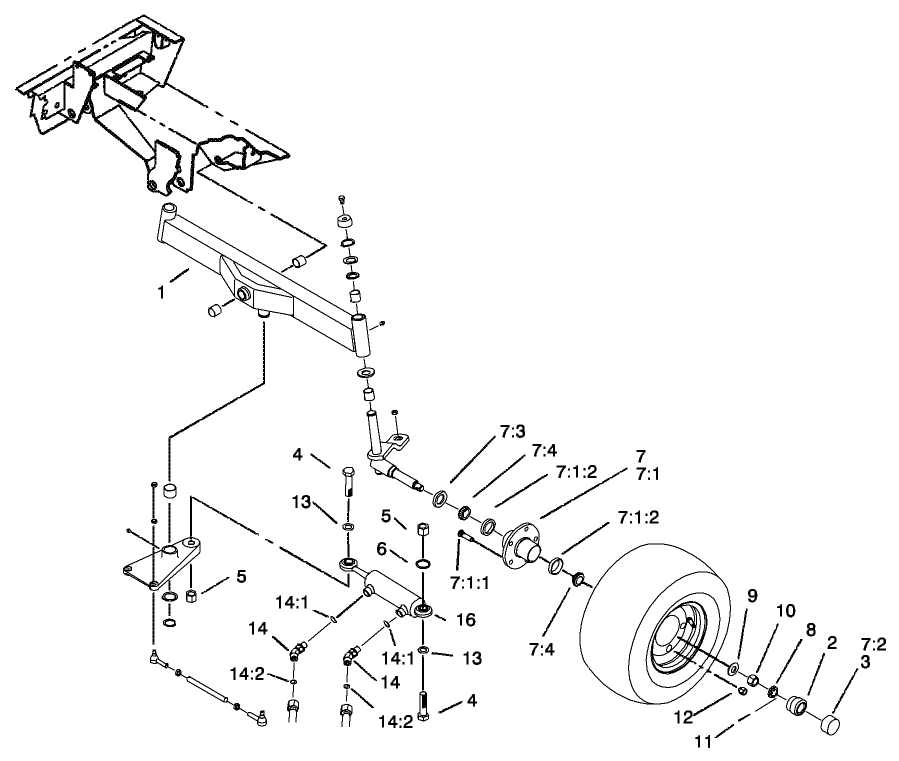 2 Wheel Drive Axle Assembly (only on: 03543)