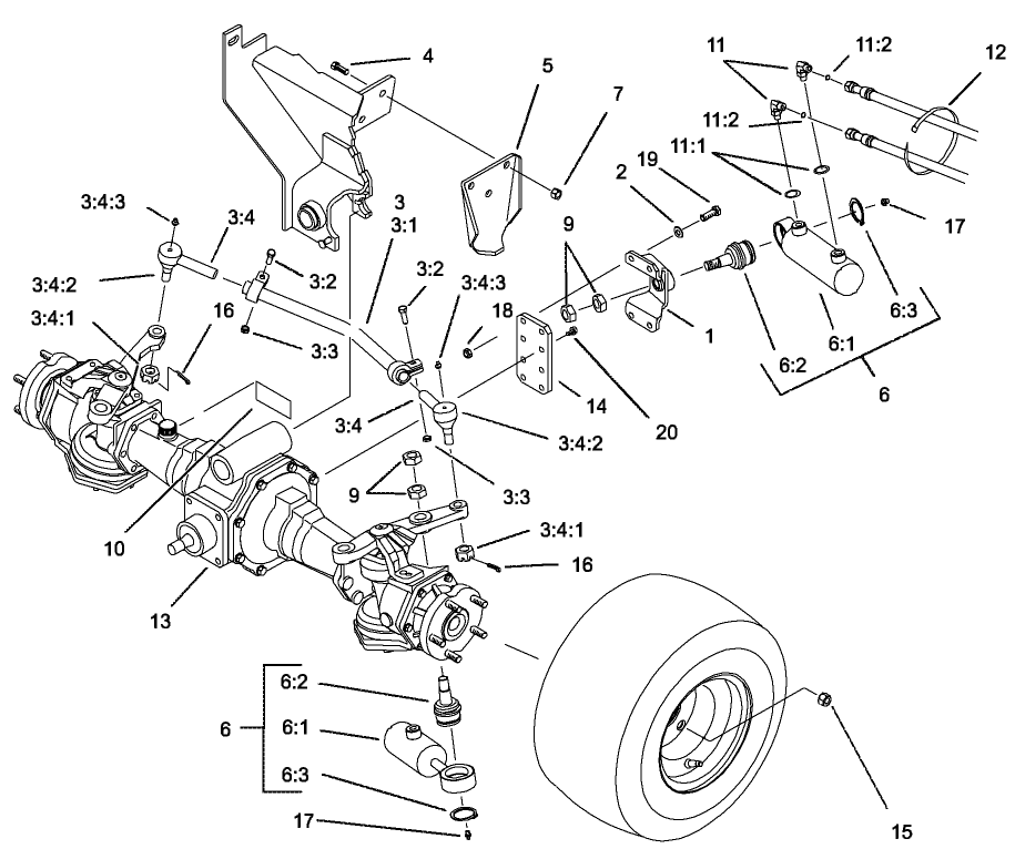 4 Wheel Drive Rear Axle Assembly (only on: 03544)