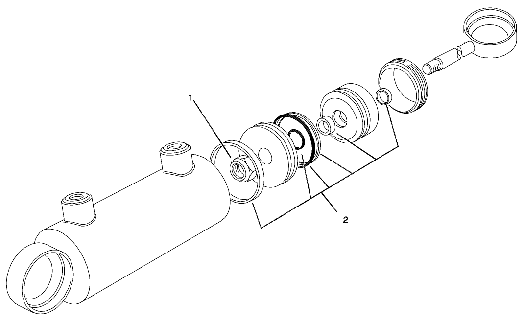 Hydraulic Cylinder Assembly No. 98-8163 (only on: 03544)