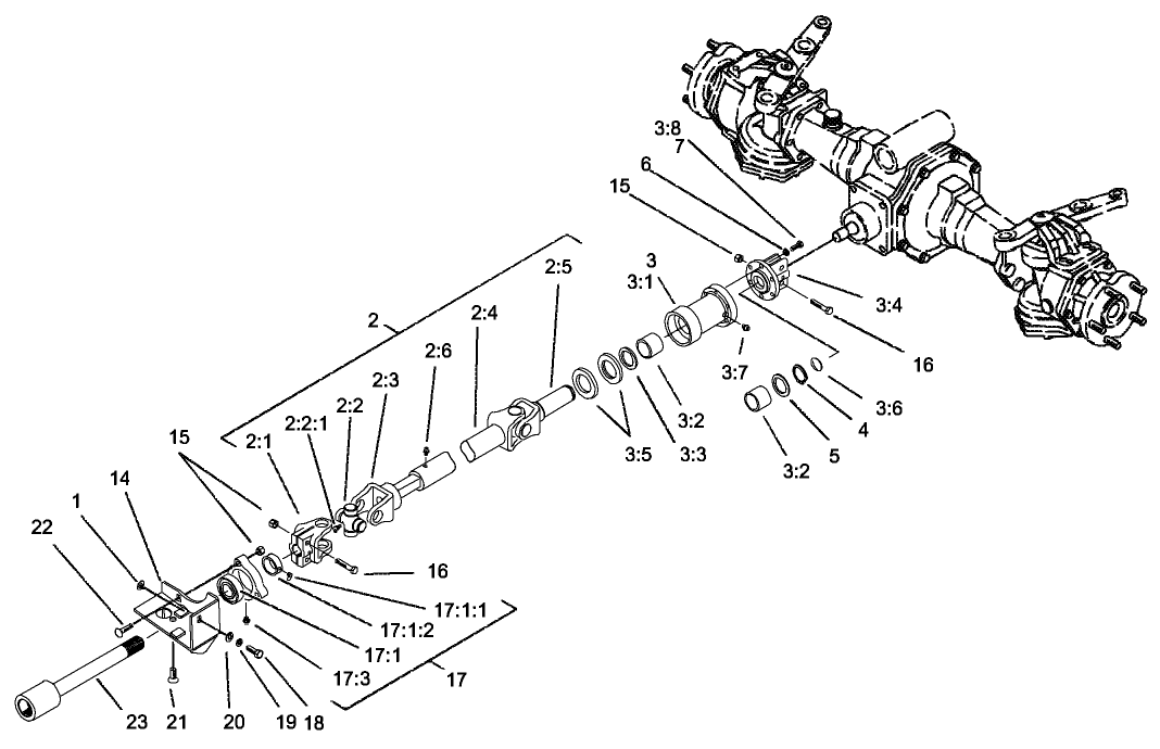 4 Wheel Drive Shaft Assembly (only on: 03544)