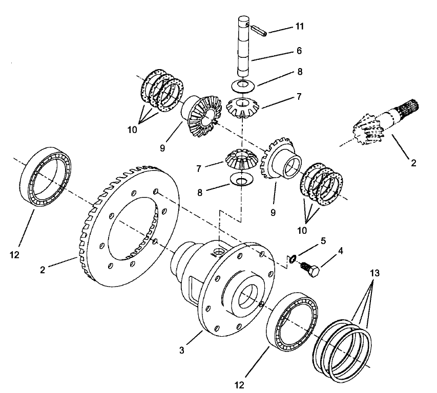 Rear Axle Assembly No. 98-3925 (Continued) Differential Assembly No. 95-7503