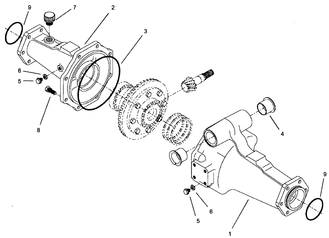 Rear Axle Assembly No. 98-3925 (Continued) Axle Support Assembly