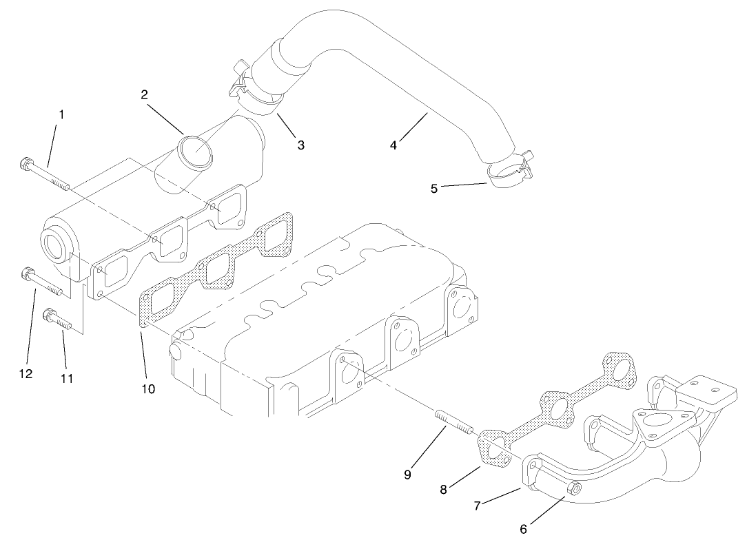 Exhaust Manifold and Gasket Assembly