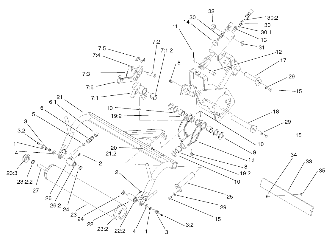 LH Pull Frame Assembly