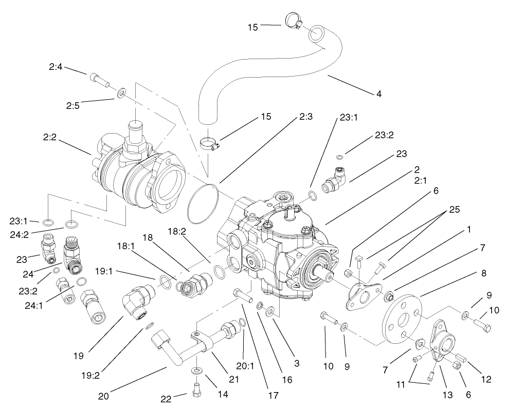 Hydrostat and Gear Pump Drive Assembly