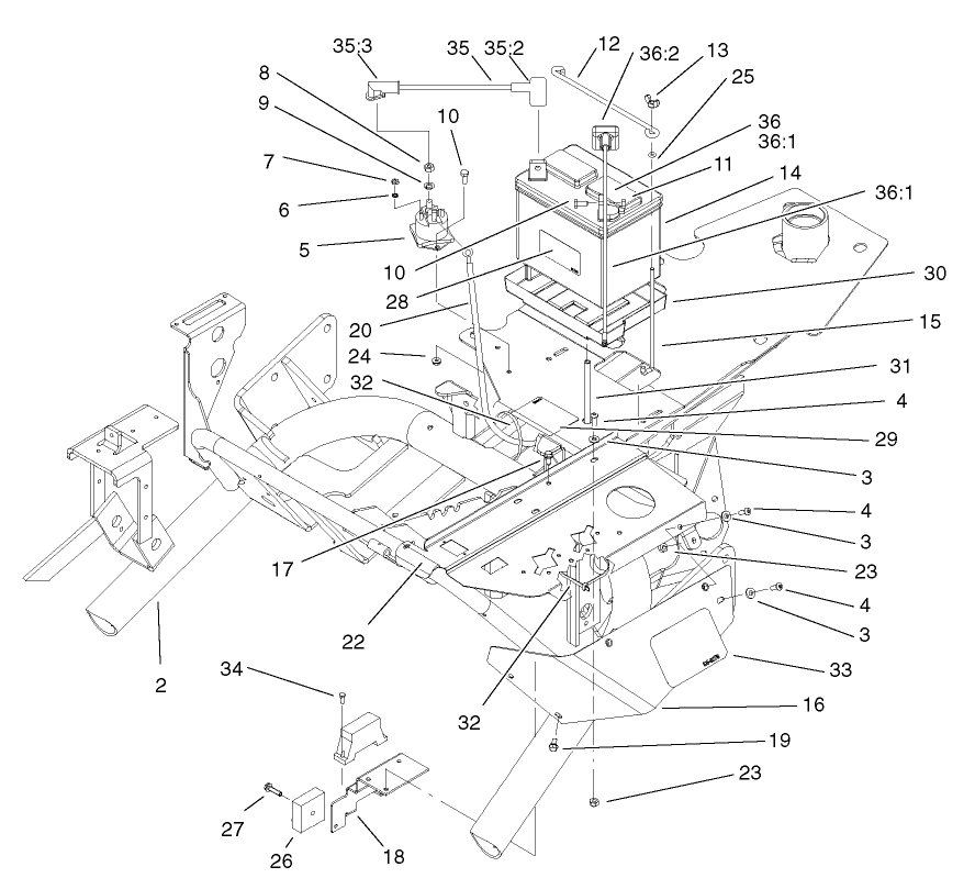 Frame and Battery Assembly