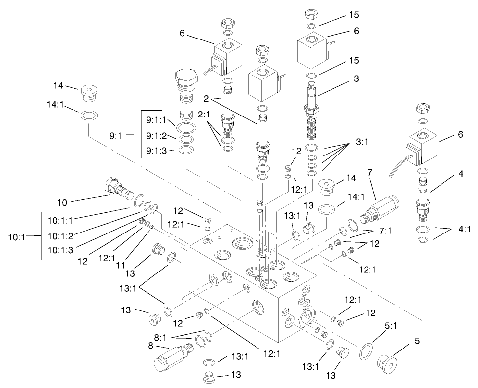 Basic Mow/Lift Manifold Assembly No. 93-2240