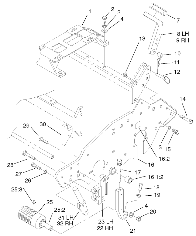 Engine Mount and Frame Assembly