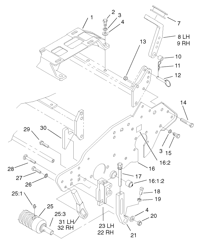 Engine Mount and Frame Assembly