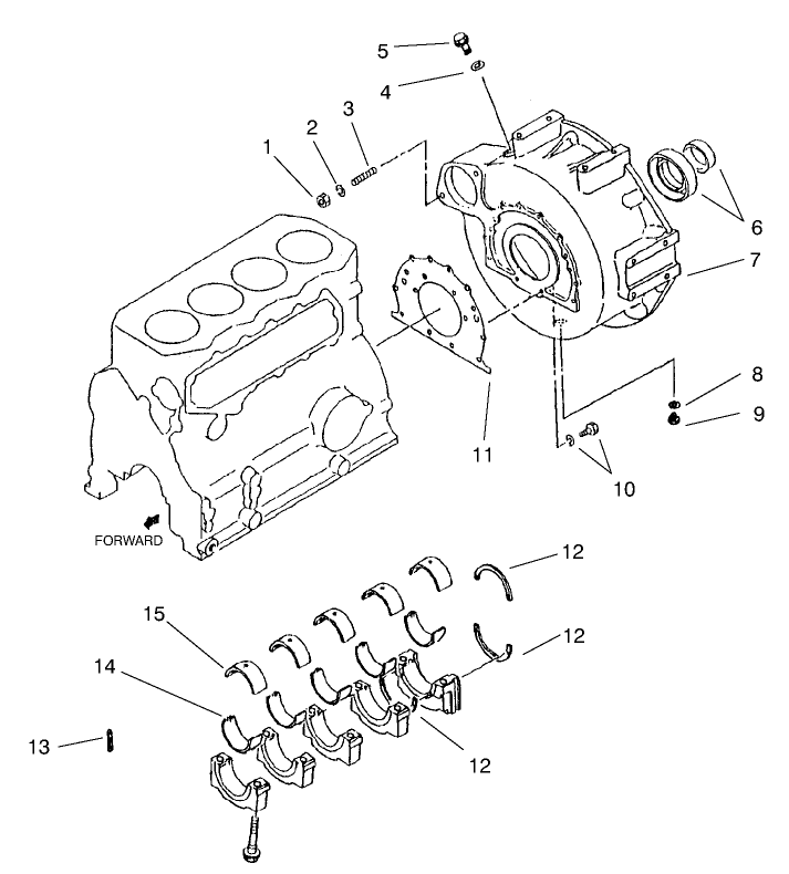Flywheel Housing and Main Metal Assembly
