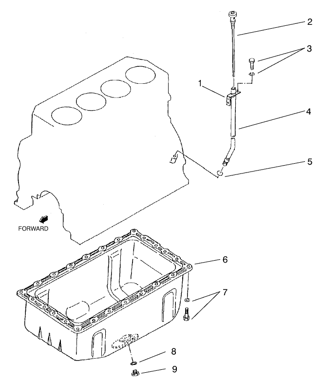 Oil Pan and Oil Level Assembly