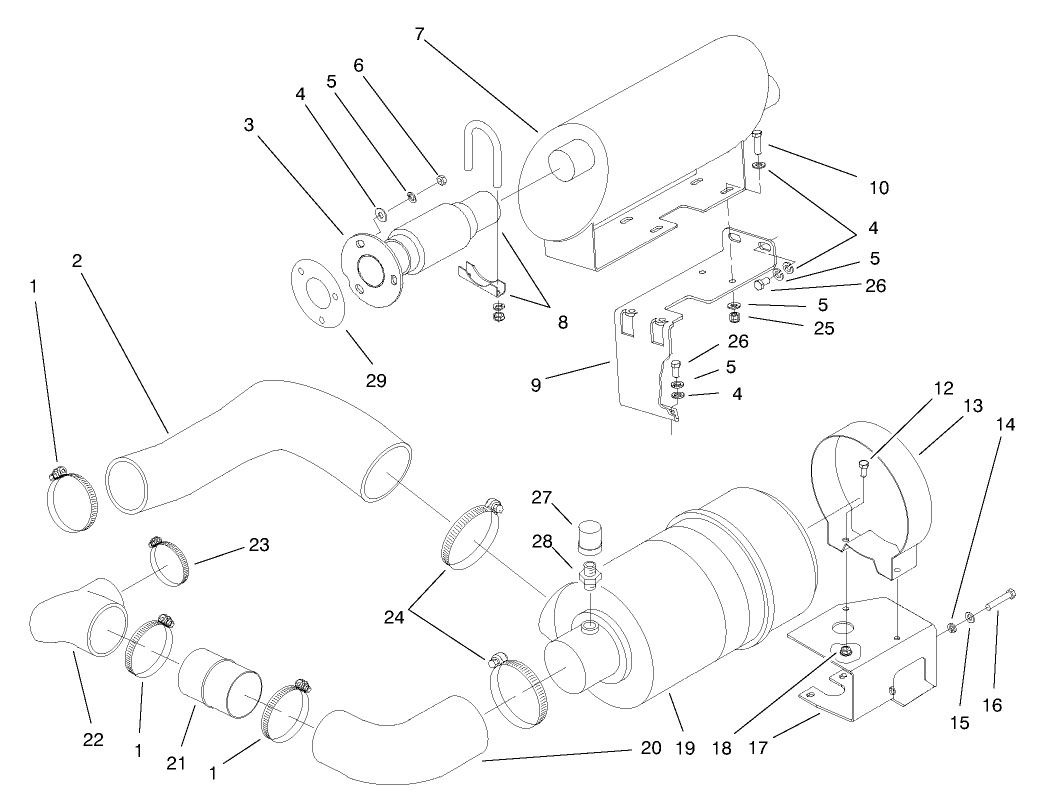 Muffler and Air Cleaner Assembly
