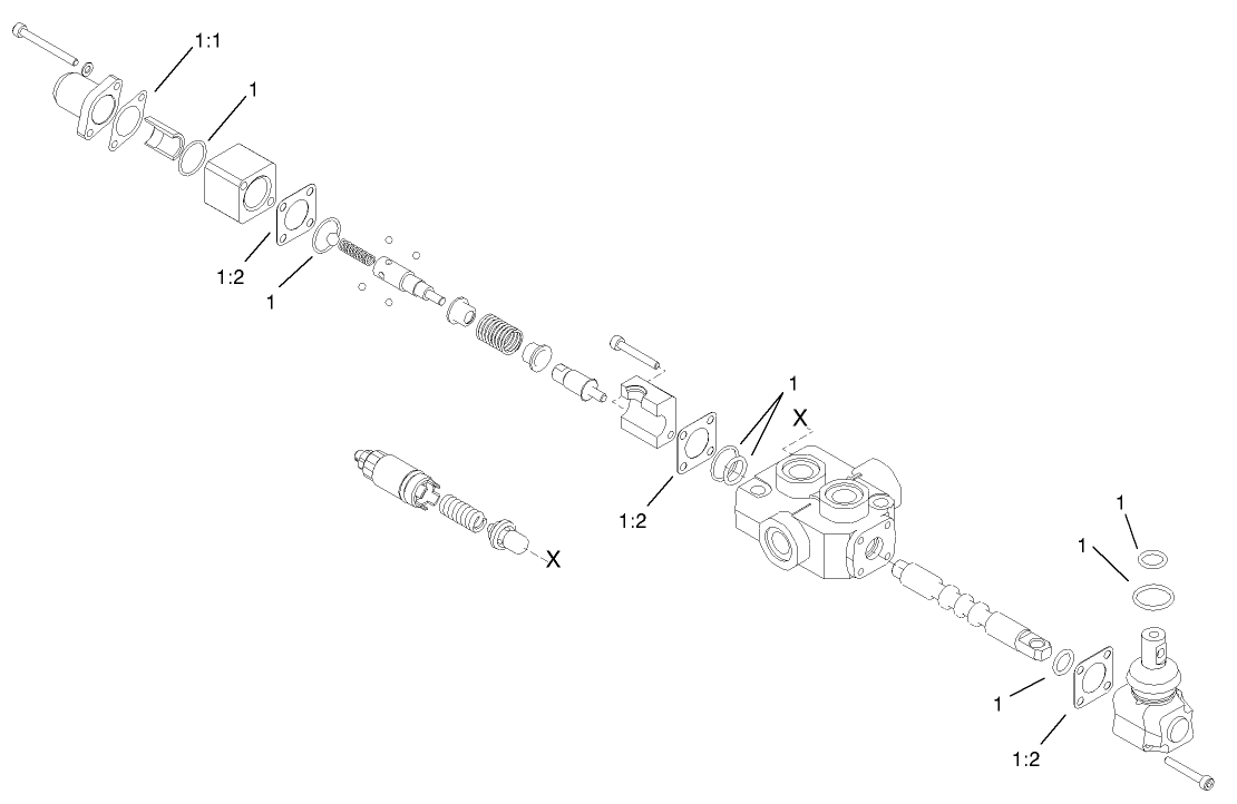 1-Spool Valve Assembly No. 104-2831