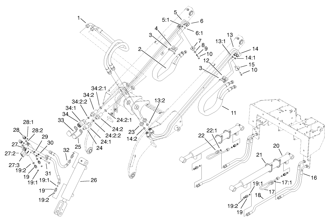 Loader Arm Hydraulic Assembly
