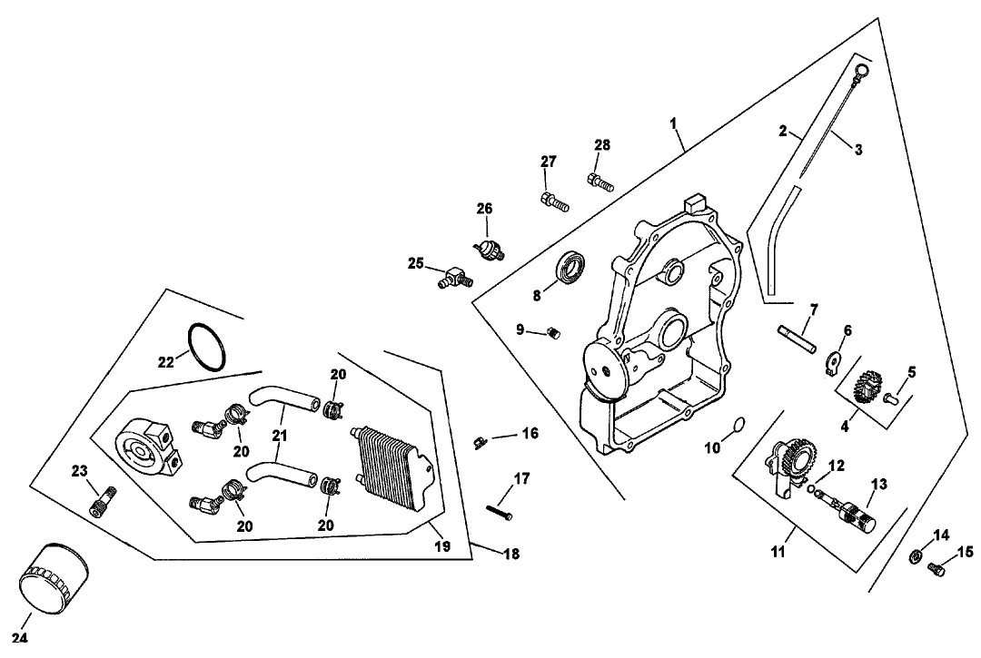 Oil Pan/Lubrication Assembly Kohler Engine CH25S PS-68688