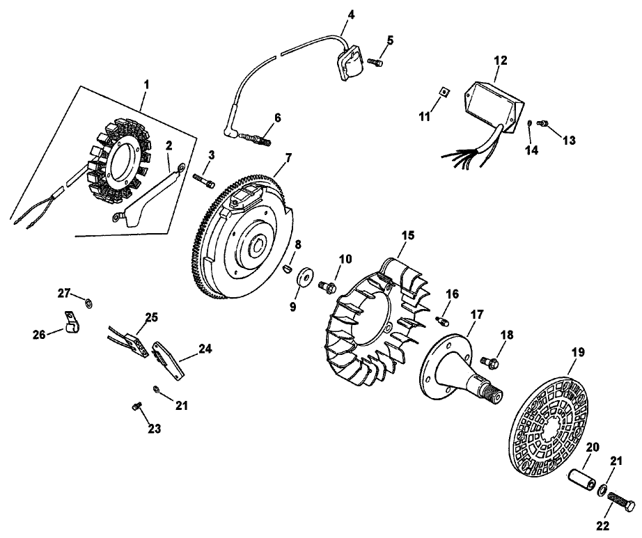 Ignition/Electrical Assembly Kohler Engine CH25S PS-68688