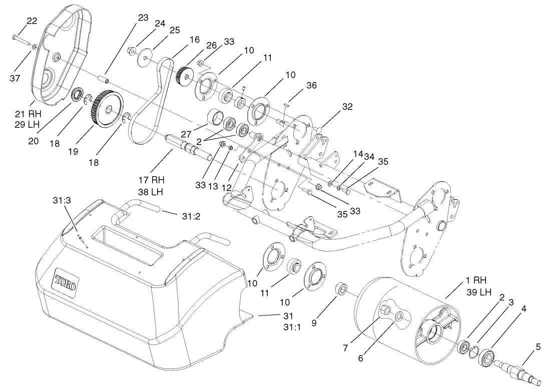 Drum Drive and Basket Assembly