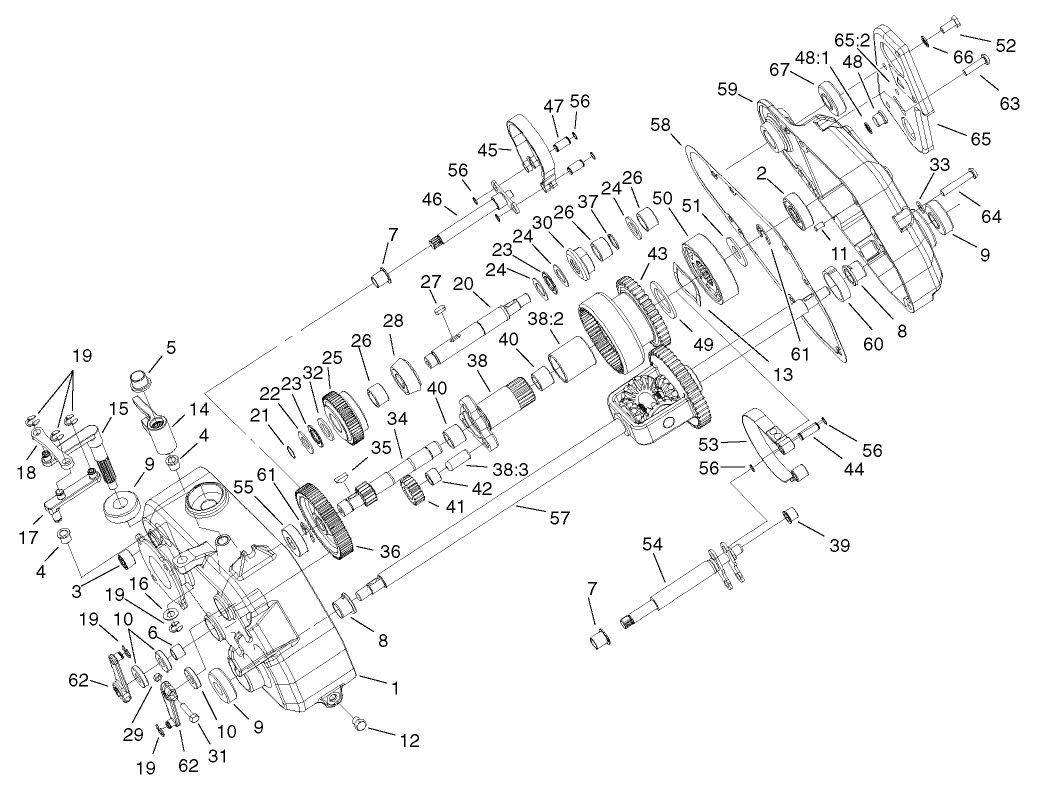 Gearbox Assembly No. 99-3775