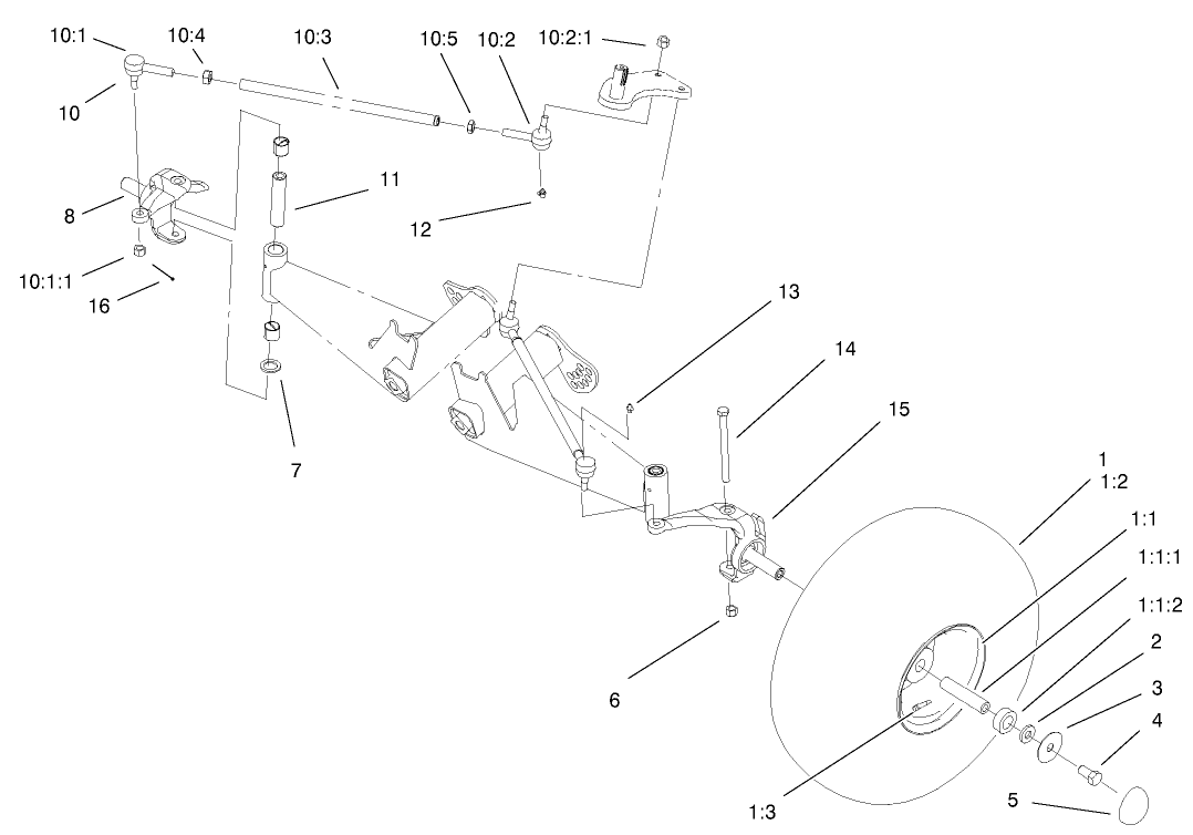 Front Tire and Steering Assembly