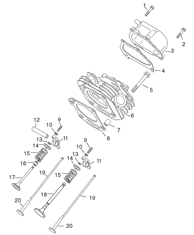 Head, Valve and Breather Assembly Kohler Engine CS12 PA-941621