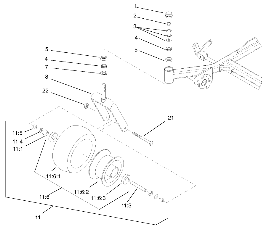 Caster and Wheel Assembly