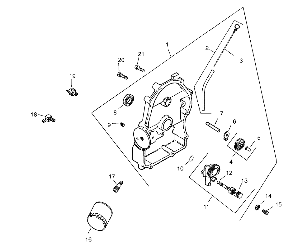 Oil Pan/Lubrication Assembly - Group 3 Kohler CH23S-76550