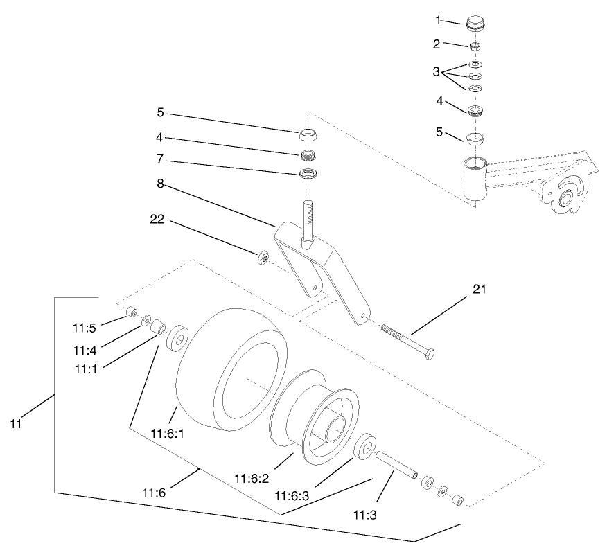 Caster and Wheel Assembly