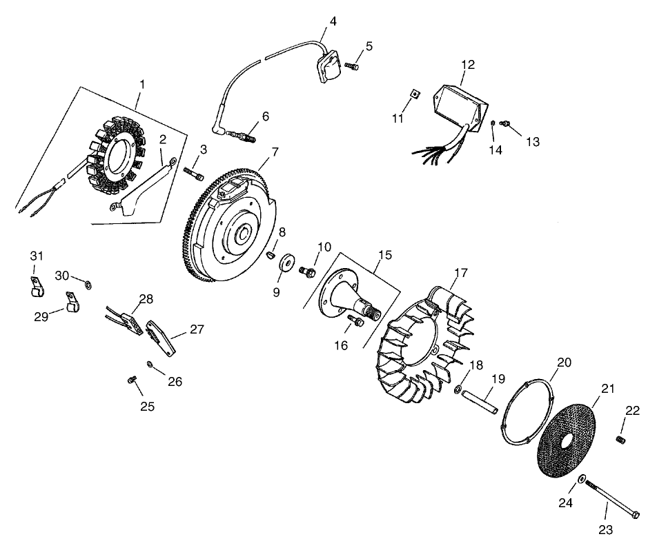 Ignition/Electrical Assembly - Group 5 Kohler CH25S-68695