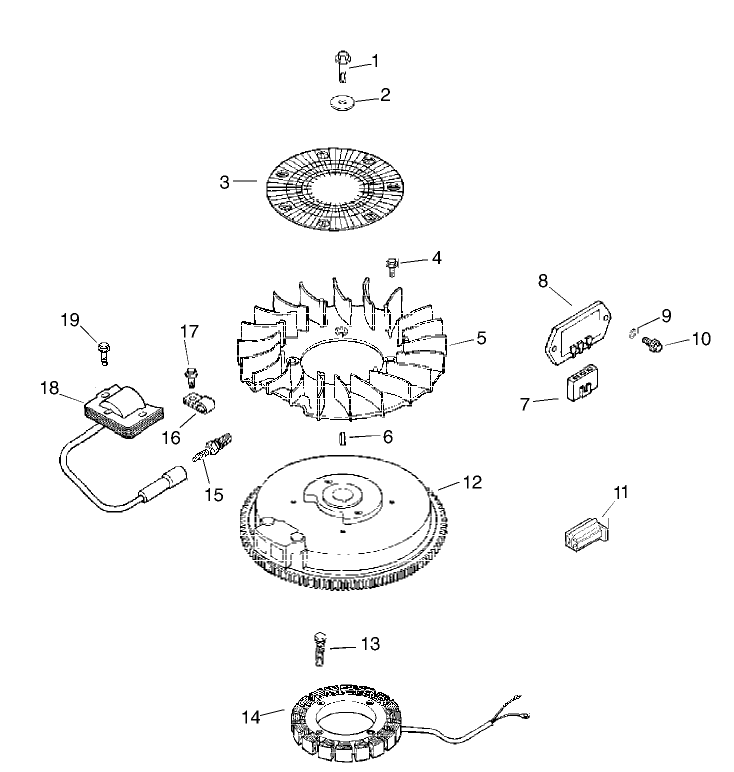 Ignition and Electrical Assembly Kohler Model CV15T-41604