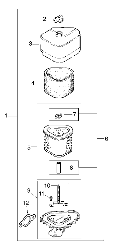 Air Cleaner Assembly Kohler Model CV15T-41604