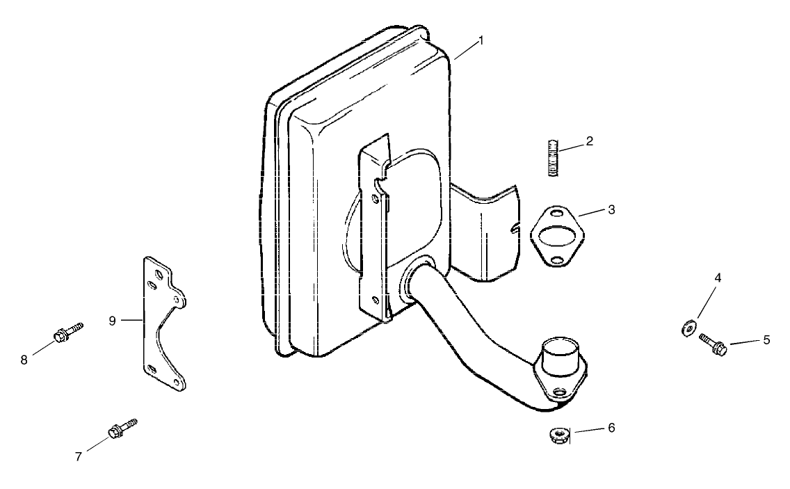 Exhaust Assembly Kohler Model CV15T-41604
