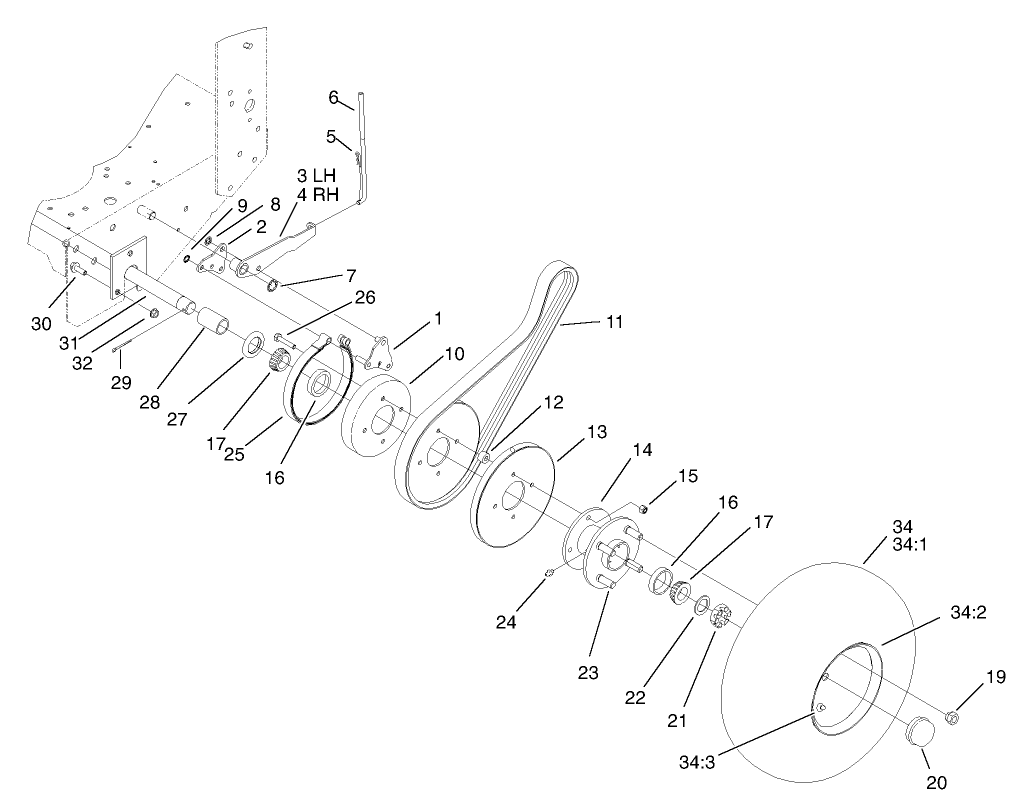 Wheel Drive and Brake System Assembly