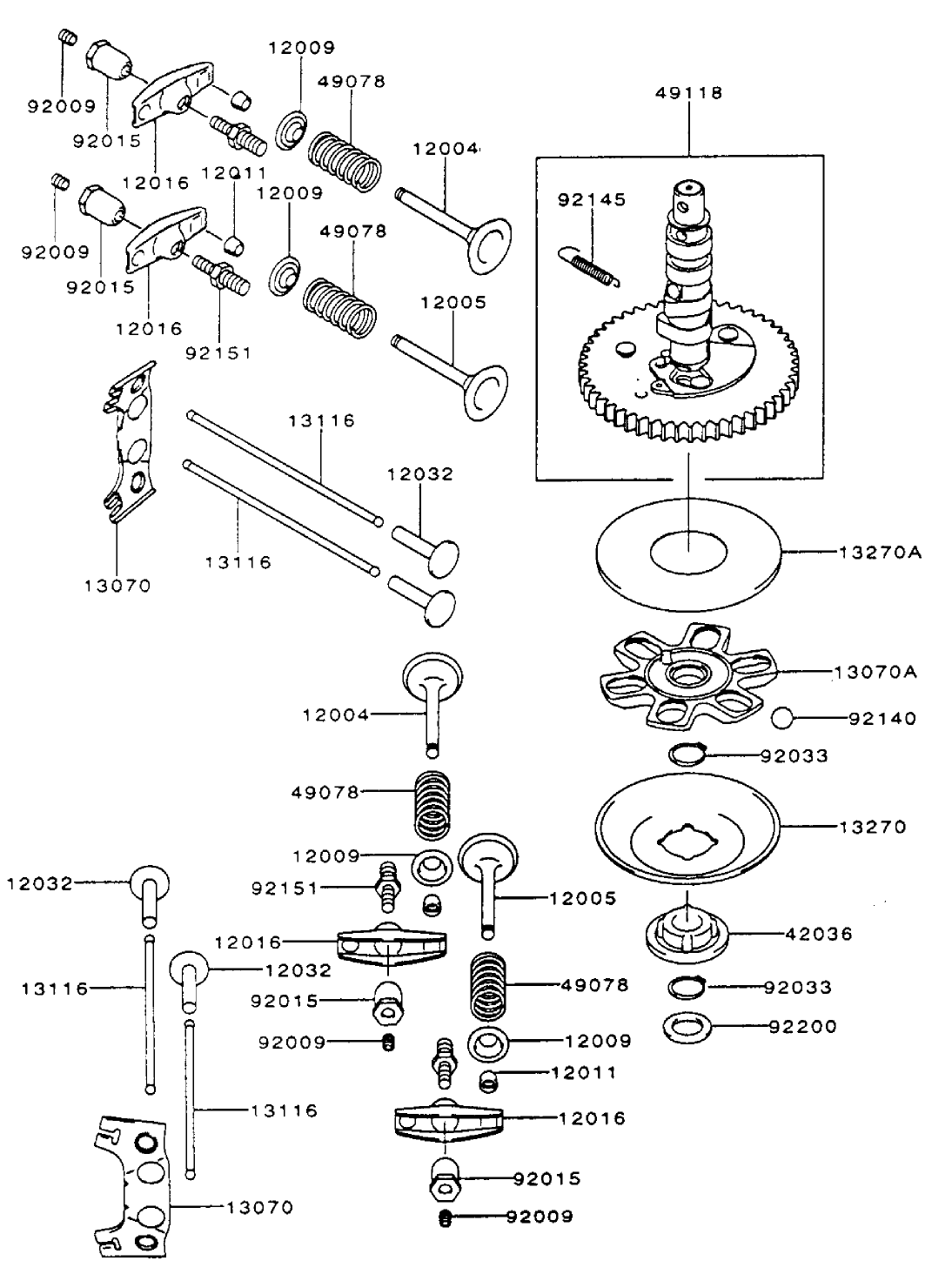 Valve/Camshaft Assembly Kawasaki FH500V-AS25