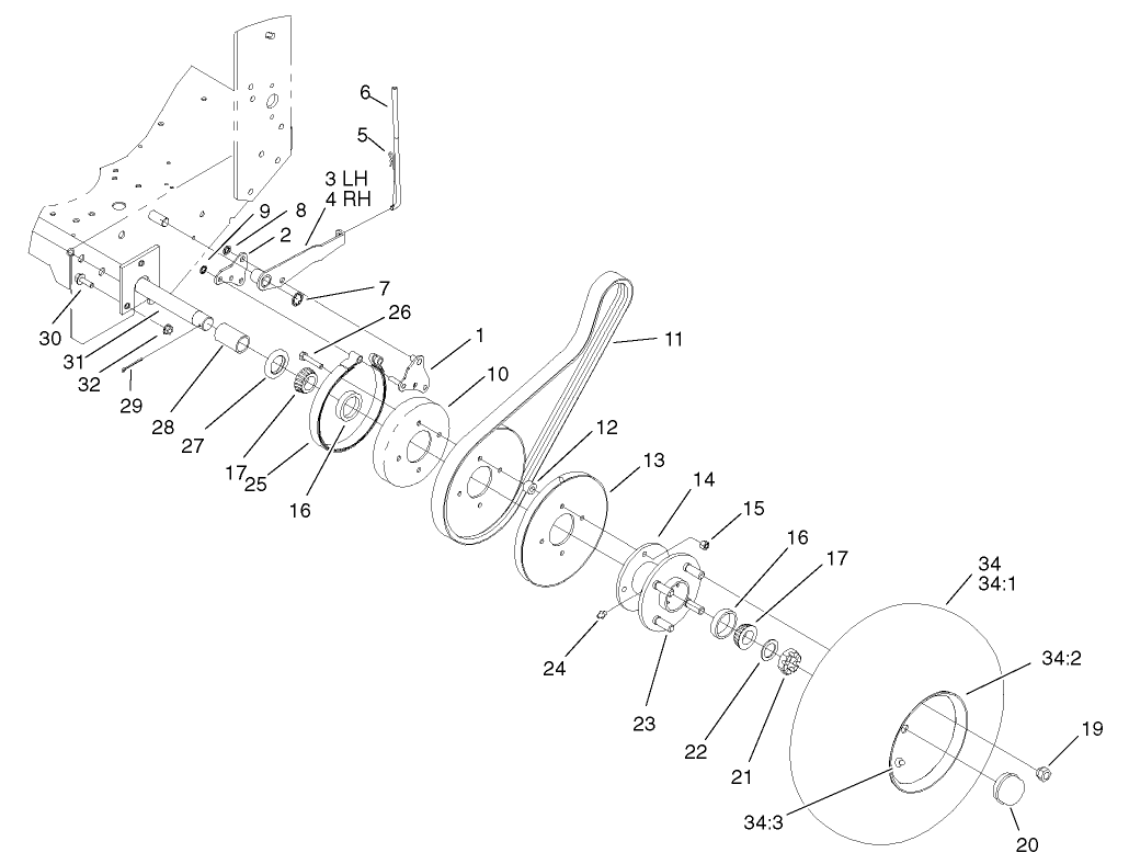 Wheel Drive and Brake System Assembly