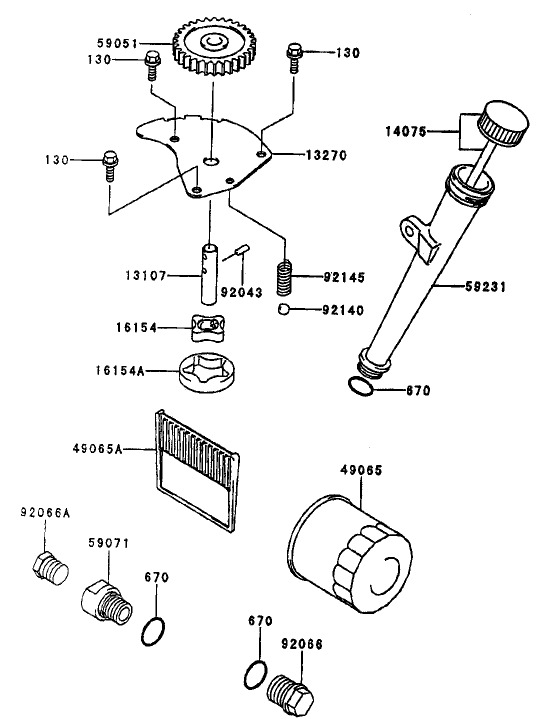 Lubrication Equipment Assembly Kawasaki FH500V-AS25