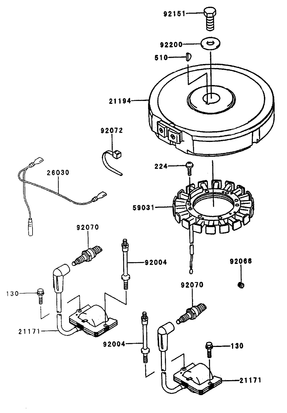 Electrical Equipment Assembly (Continued) Kawasaki FH500V-AS25