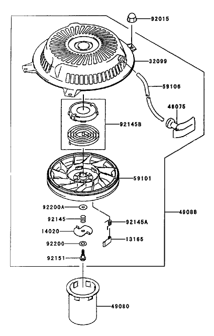 Starter Assembly Kawasaki FH500V-AS25